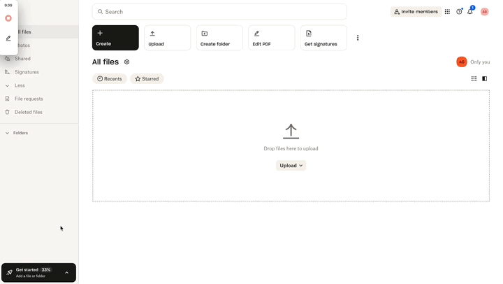 customer onboarding example, dropbox