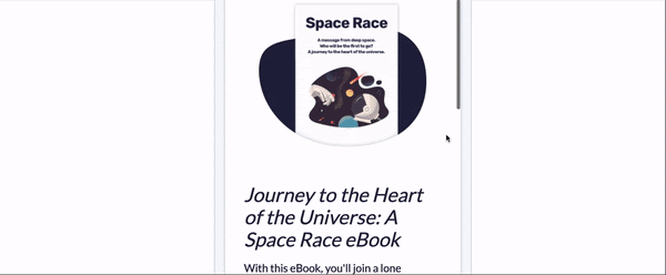 landing page mobile formatting
