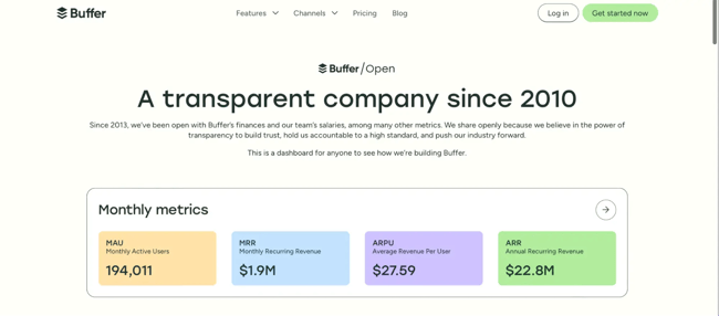 buffer  open – lead magnet example