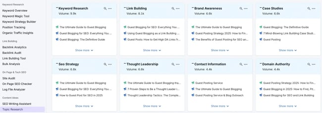 generate guest blogging topic ideas for your outreach