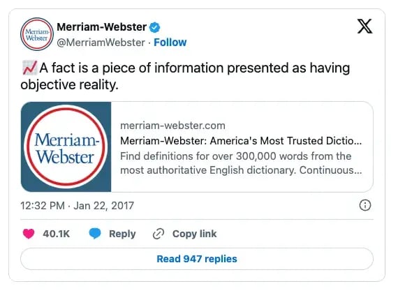 brand voice, tweet from dictionary.com