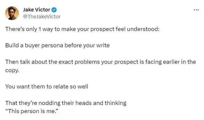 buyer persona explanation from marketer jake victor