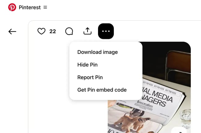 how to embed a pinterest post with html embed code