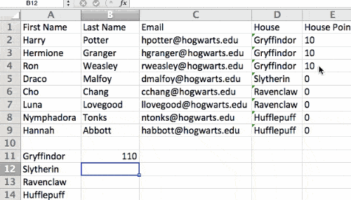 Microsoft Excel formulas: Simple calculations