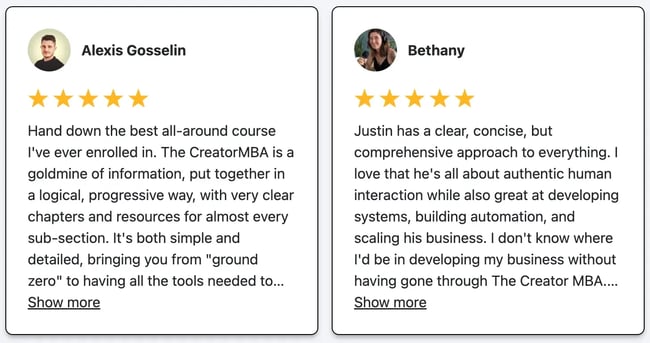 testimonials, justin welsh